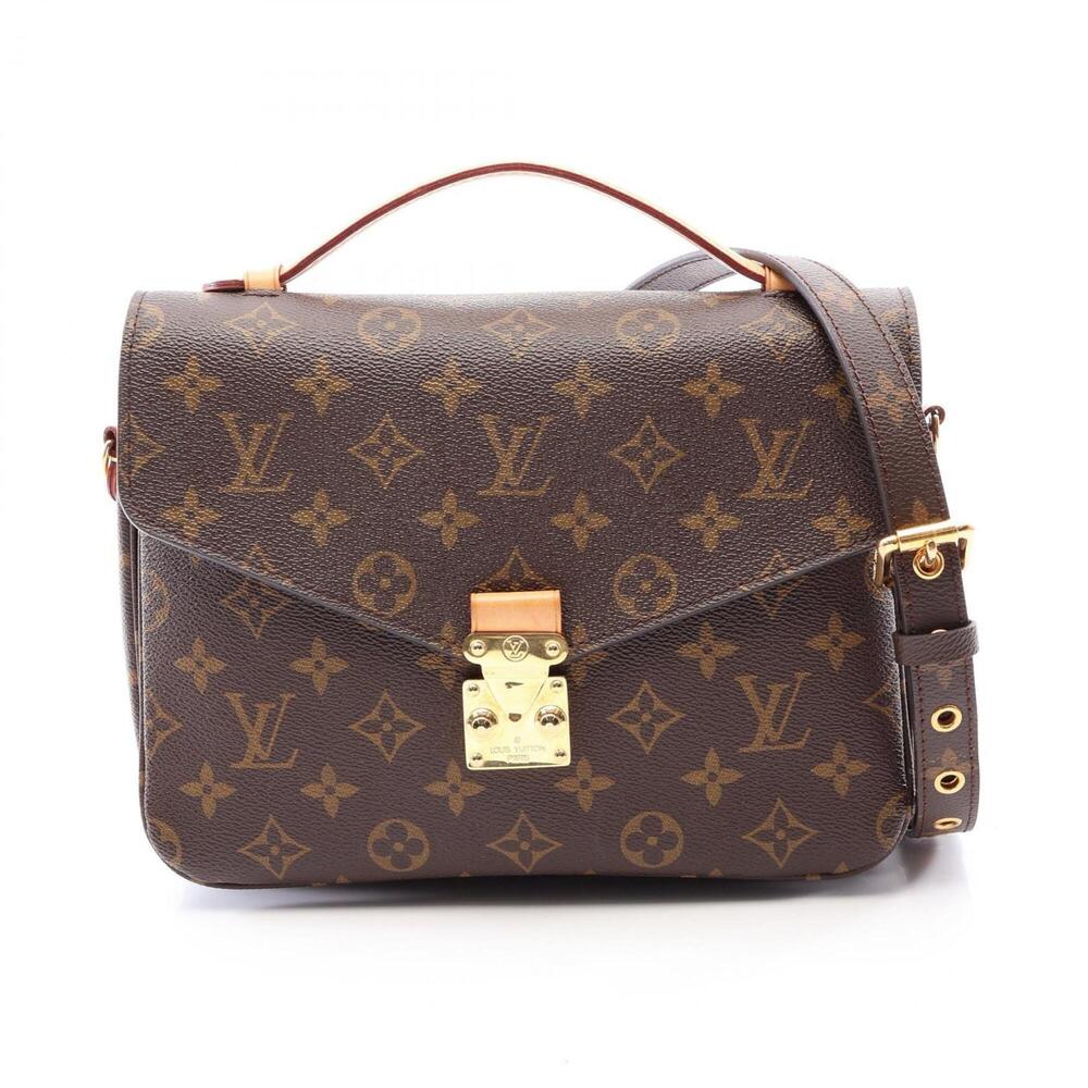 Louis Vuitton Pochette Metis MM Monogram 2-Way Handbag, Coated Canvas and Lea...
